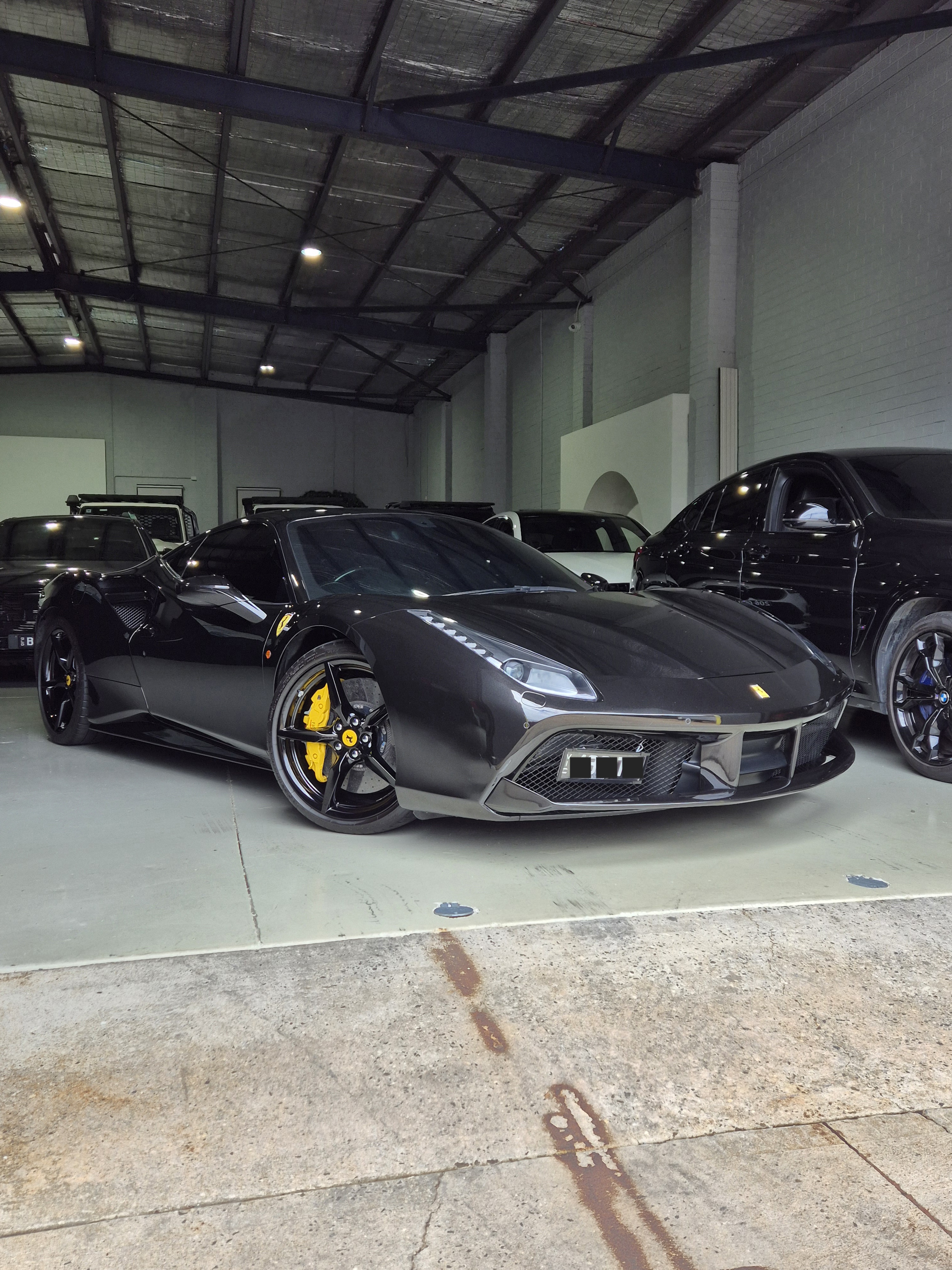 Black Ferrari with ceramic shine