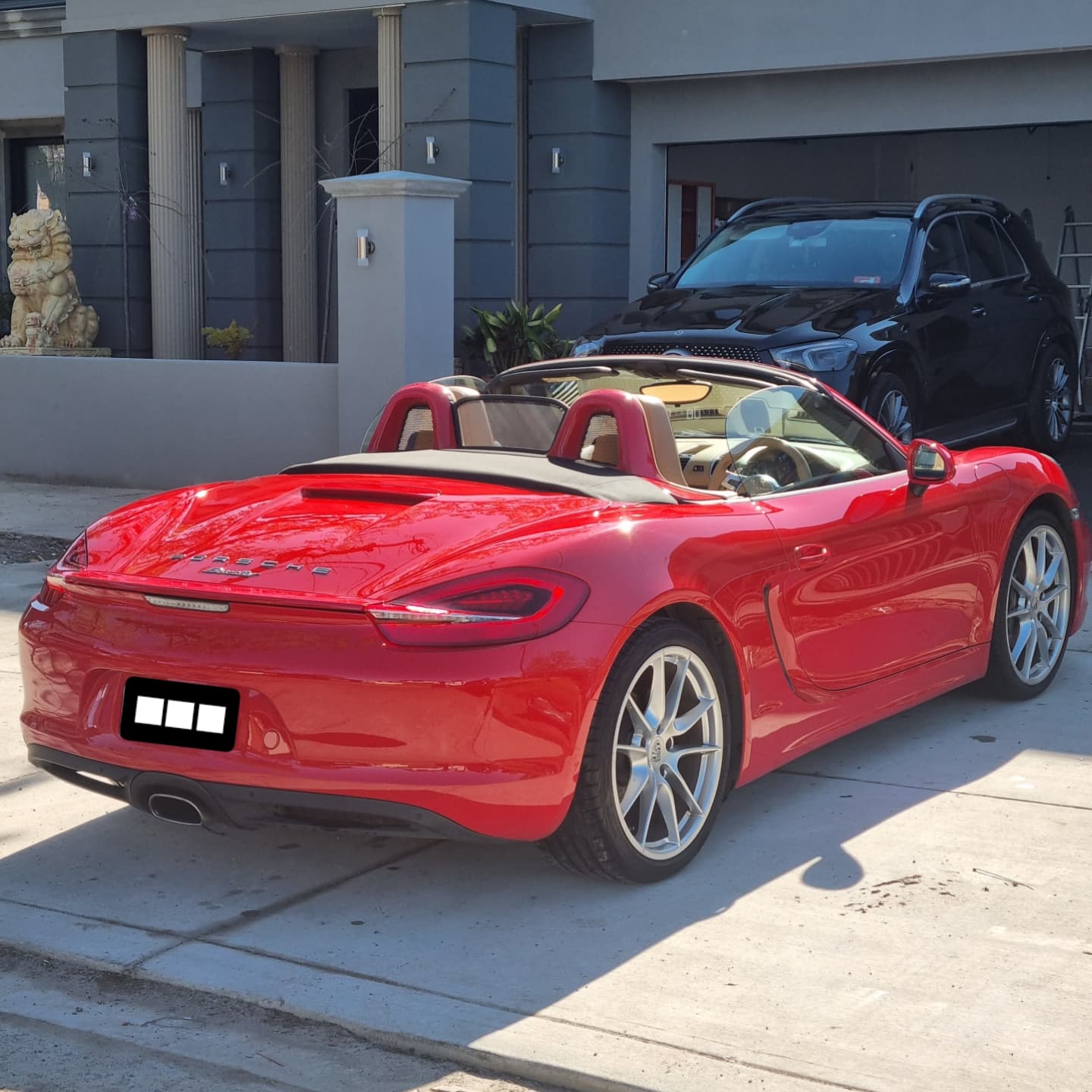 Red Porsche Rear